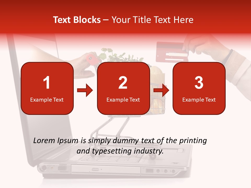 Metallic Basket Shop PowerPoint Template