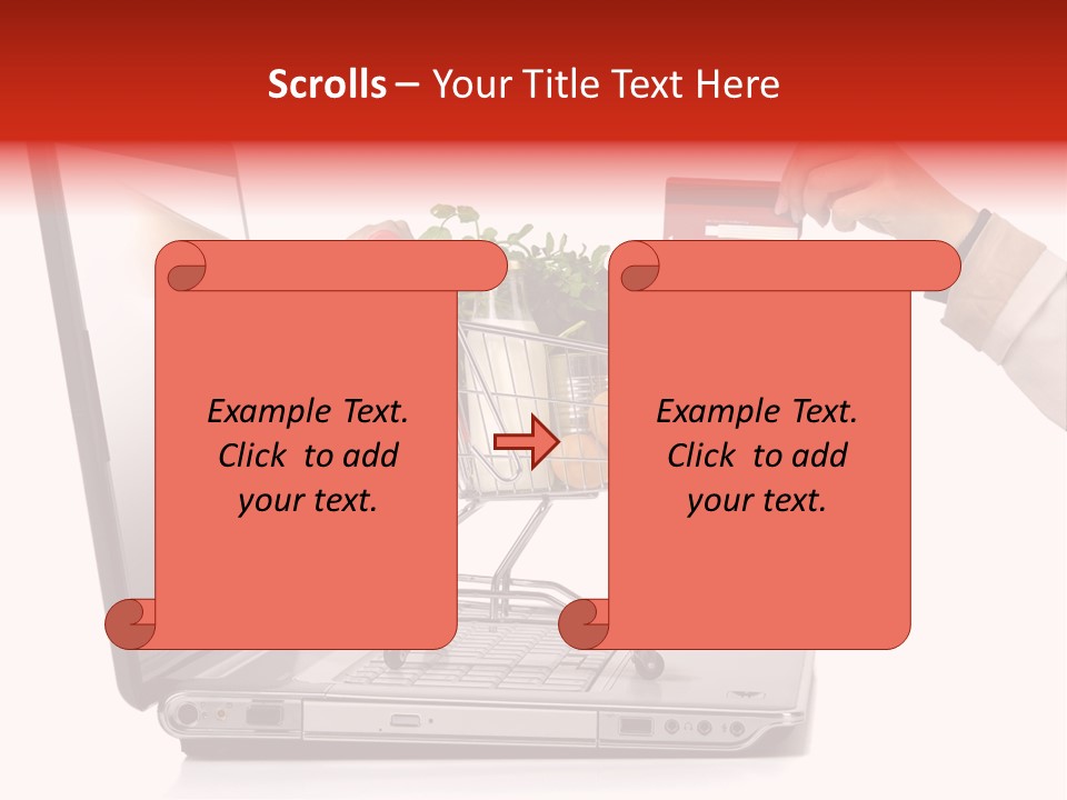 Metallic Basket Shop PowerPoint Template