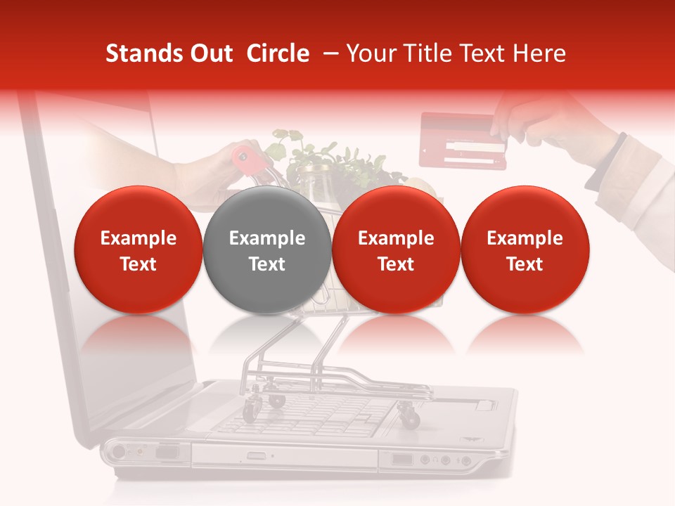 Metallic Basket Shop PowerPoint Template