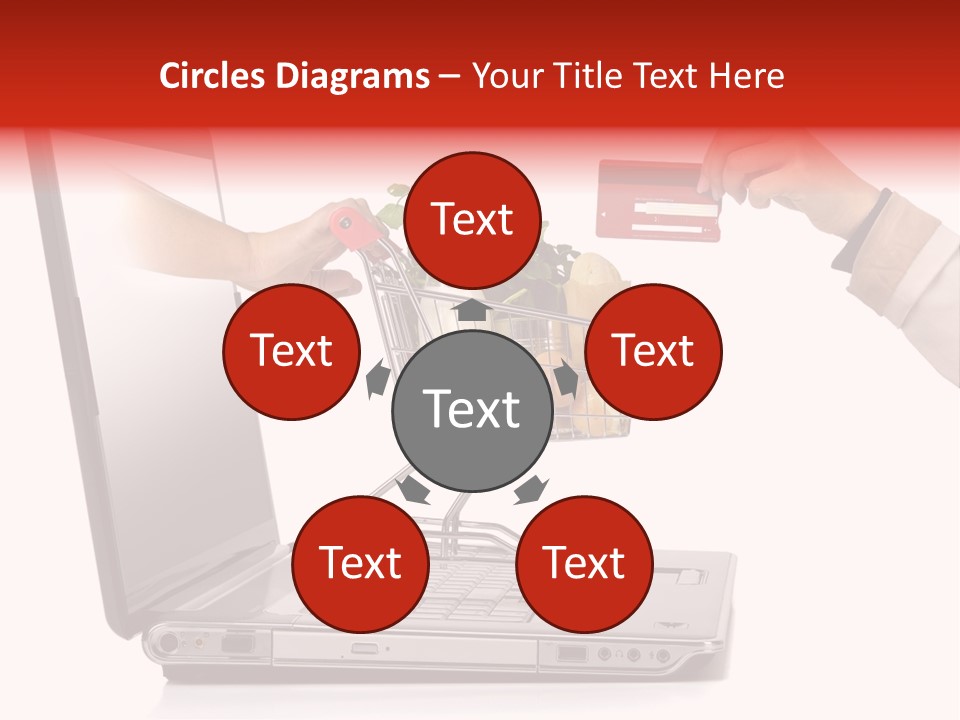 Metallic Basket Shop PowerPoint Template