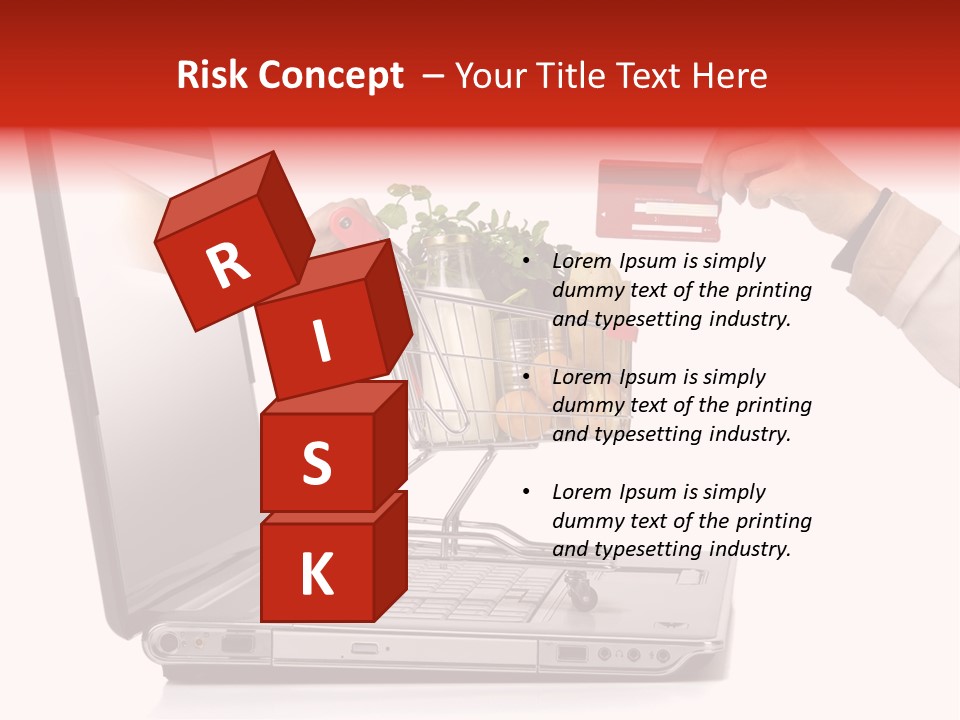 Metallic Basket Shop PowerPoint Template