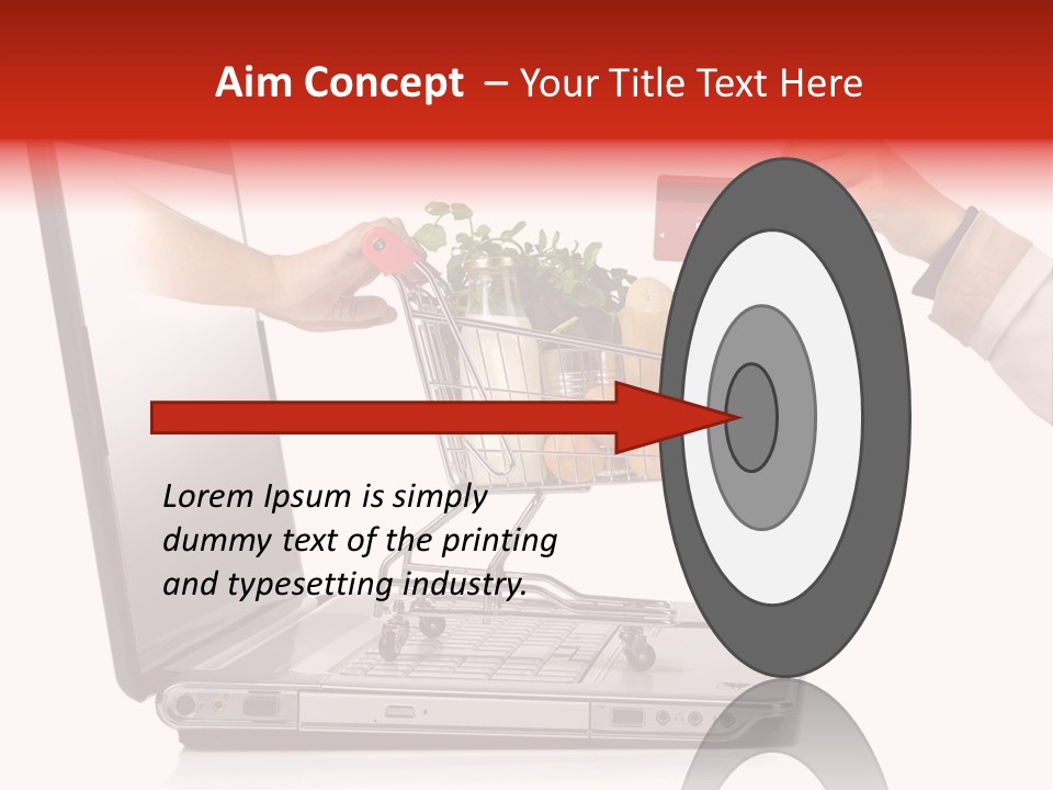 Metallic Basket Shop PowerPoint Template