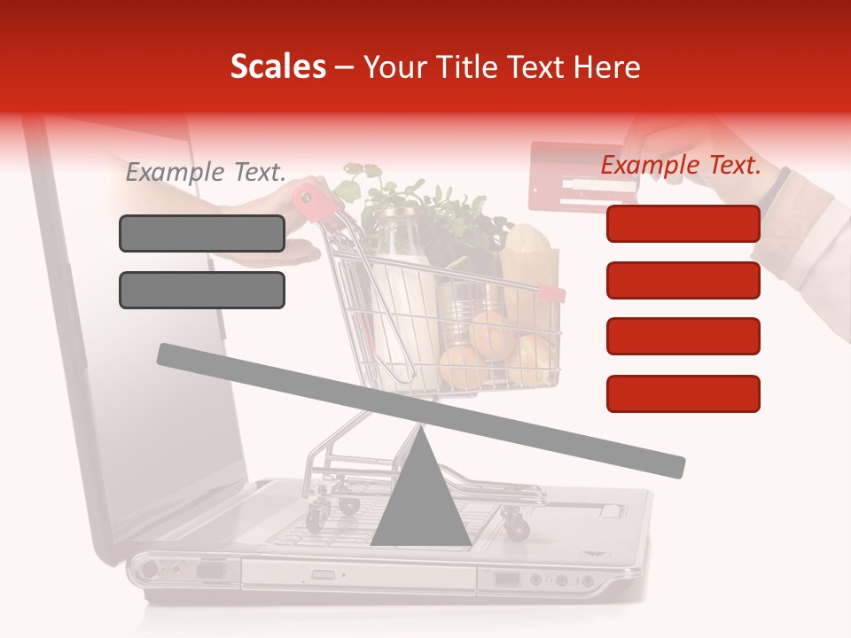 Metallic Basket Shop PowerPoint Template