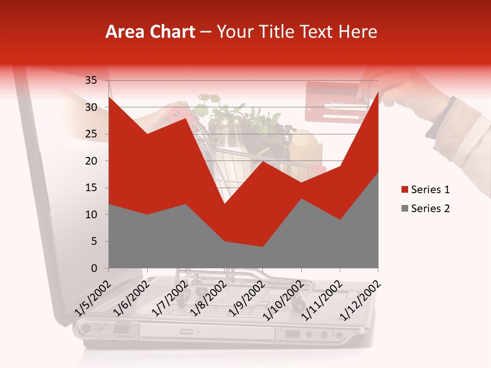 Metallic Basket Shop PowerPoint Template