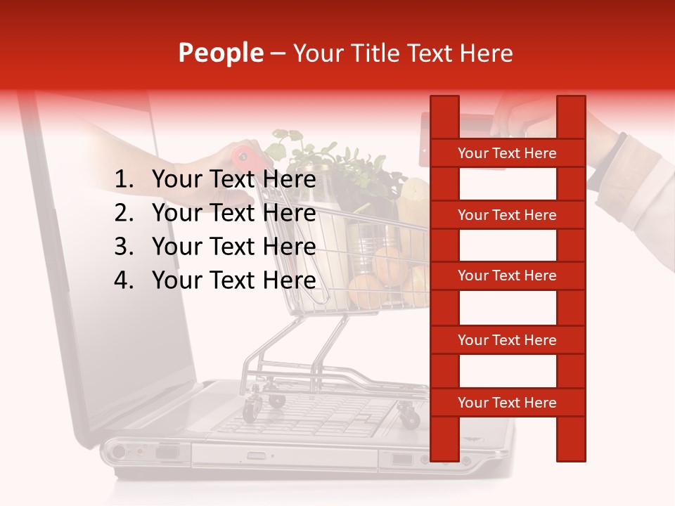 Metallic Basket Shop PowerPoint Template