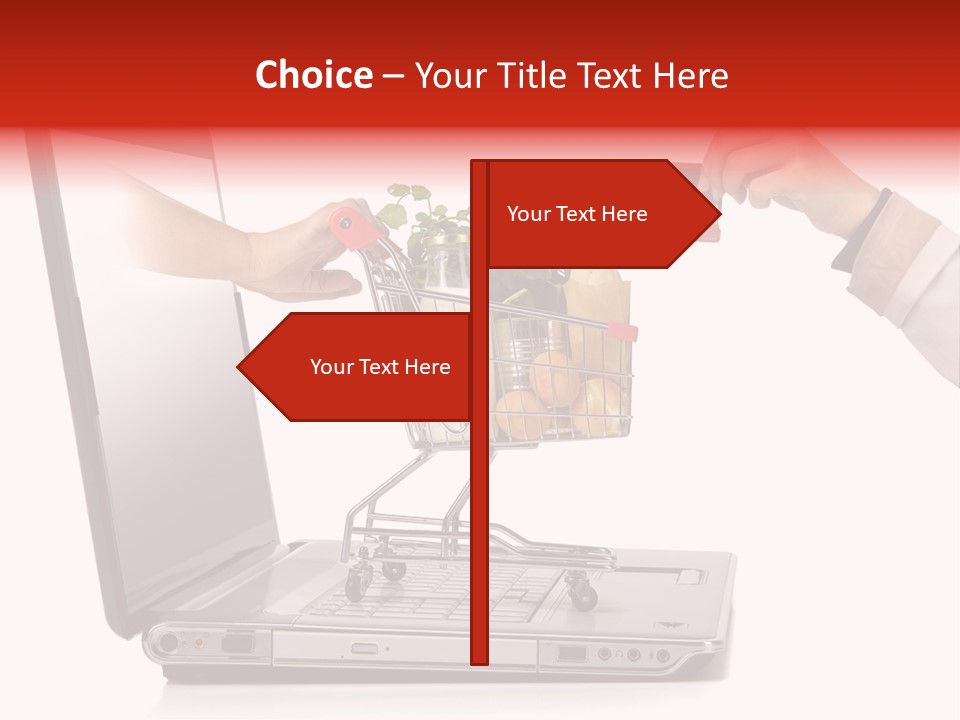 Metallic Basket Shop PowerPoint Template
