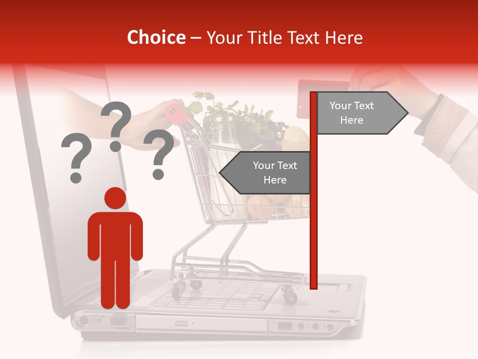 Metallic Basket Shop PowerPoint Template