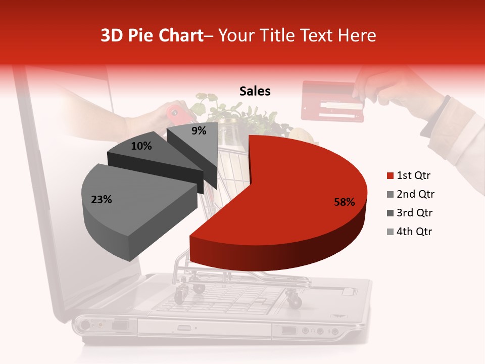 Metallic Basket Shop PowerPoint Template