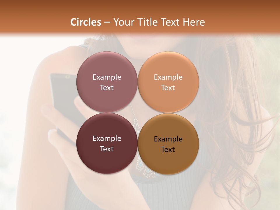 Wireless Girl Carefree PowerPoint Template