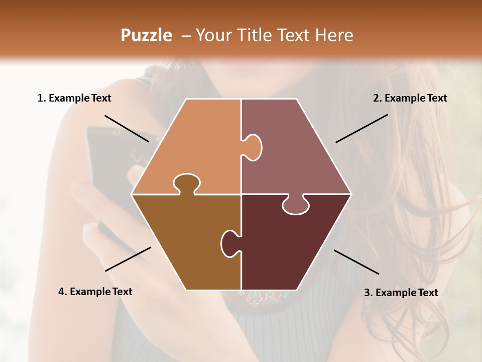 Wireless Girl Carefree PowerPoint Template