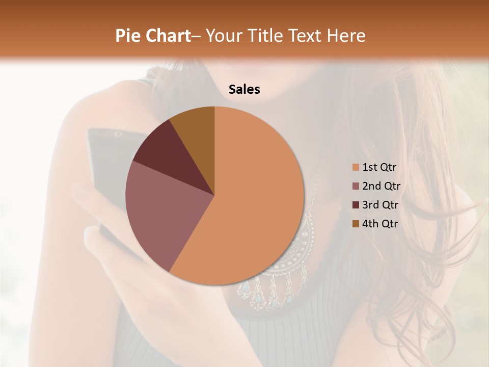 Wireless Girl Carefree PowerPoint Template