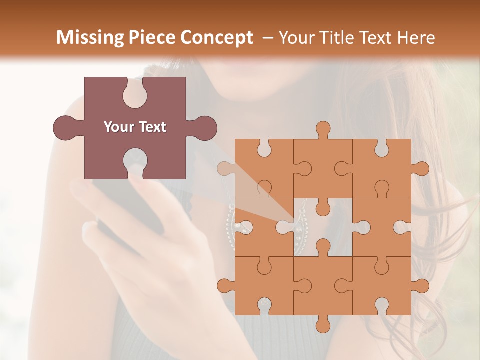 Wireless Girl Carefree PowerPoint Template