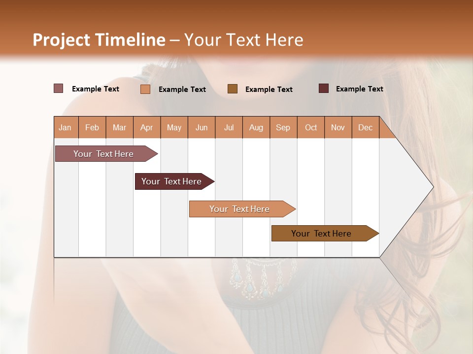 Wireless Girl Carefree PowerPoint Template