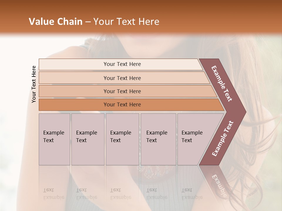 Wireless Girl Carefree PowerPoint Template