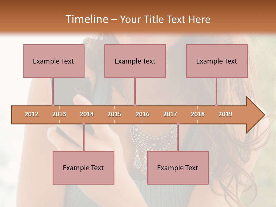 Wireless Girl Carefree PowerPoint Template