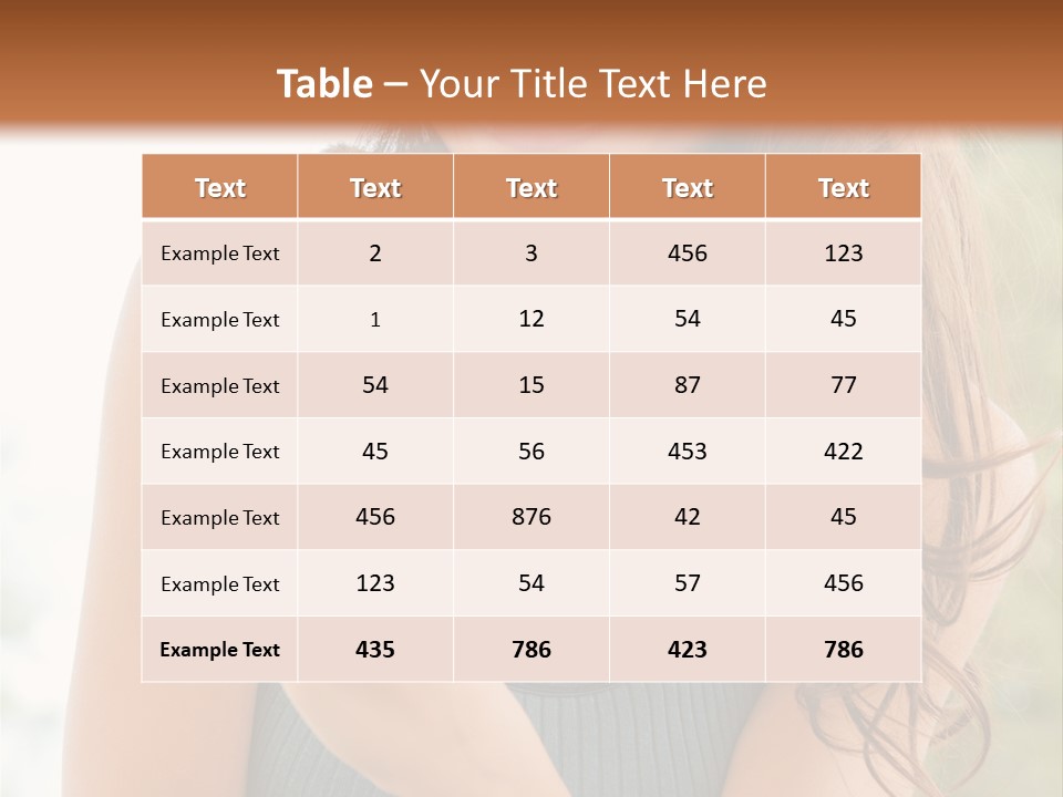 Wireless Girl Carefree PowerPoint Template