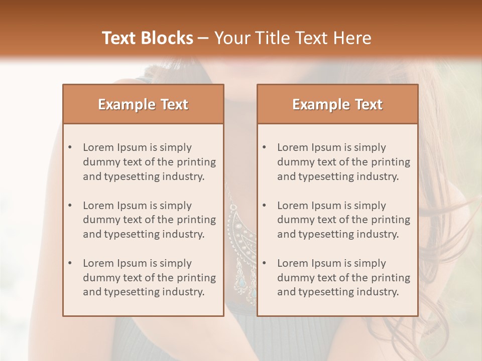 Wireless Girl Carefree PowerPoint Template