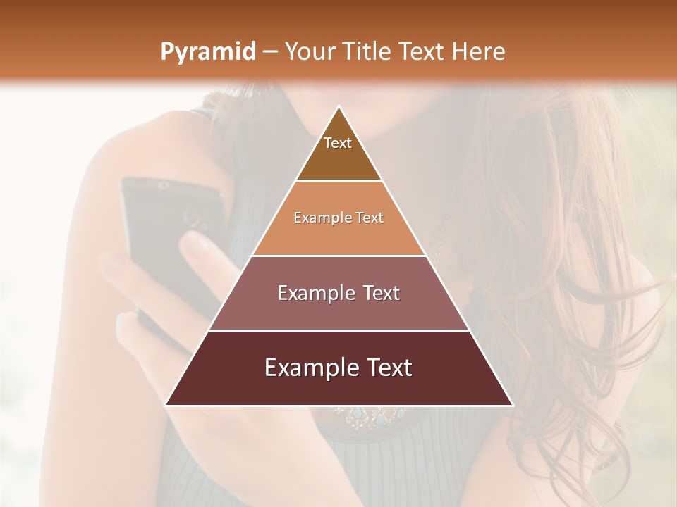 Wireless Girl Carefree PowerPoint Template