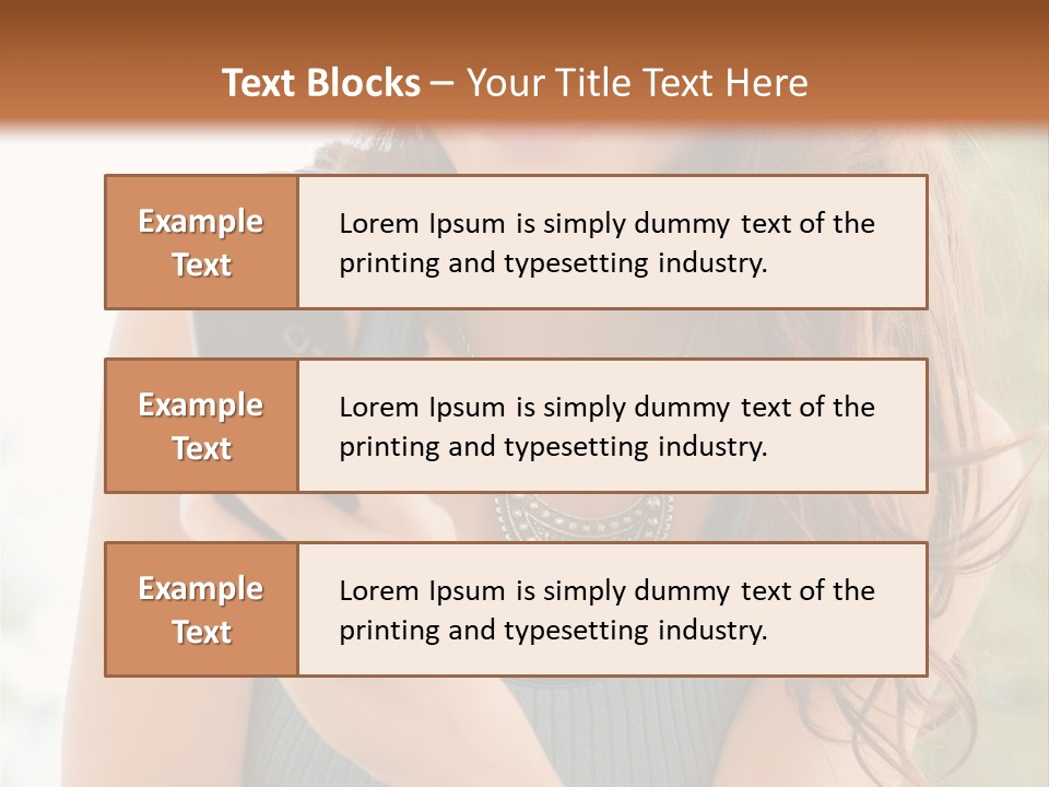 Wireless Girl Carefree PowerPoint Template