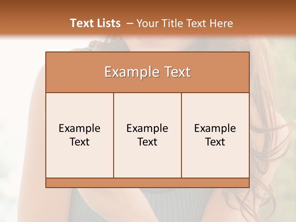 Wireless Girl Carefree PowerPoint Template