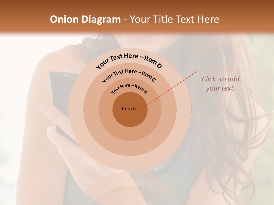 Wireless Girl Carefree PowerPoint Template