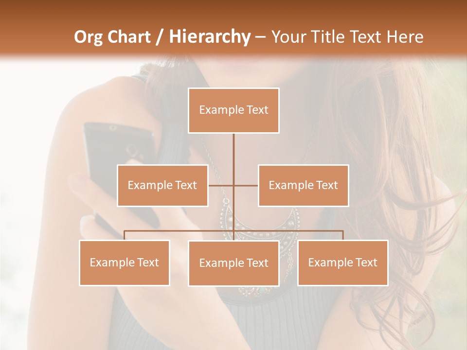 Wireless Girl Carefree PowerPoint Template