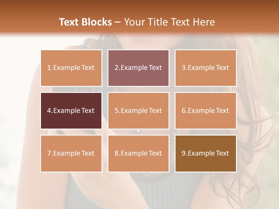 Wireless Girl Carefree PowerPoint Template