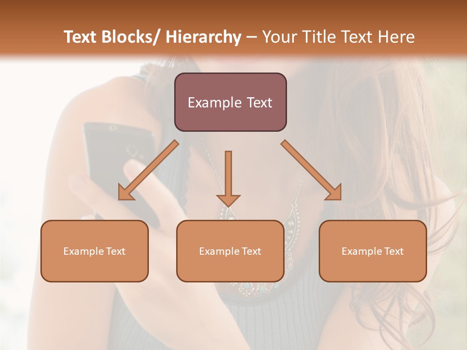 Wireless Girl Carefree PowerPoint Template
