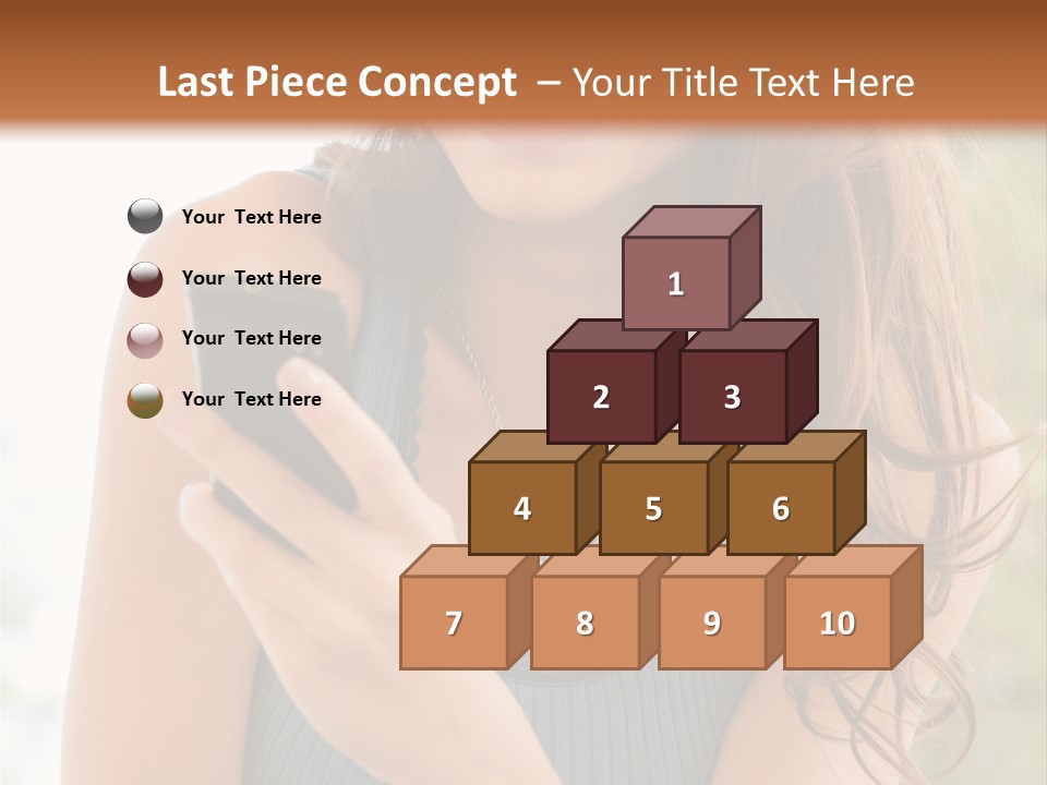 Wireless Girl Carefree PowerPoint Template