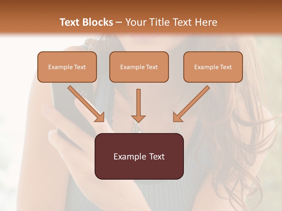 Wireless Girl Carefree PowerPoint Template