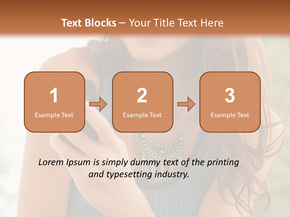 Wireless Girl Carefree PowerPoint Template