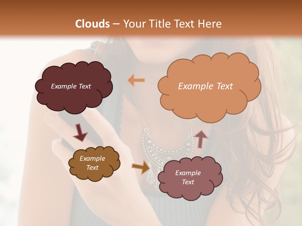 Wireless Girl Carefree PowerPoint Template