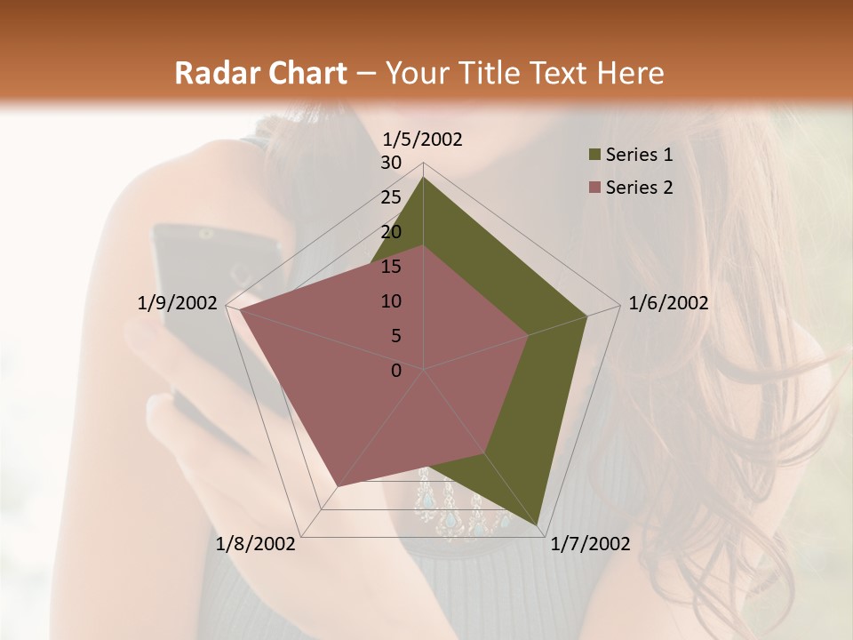 Wireless Girl Carefree PowerPoint Template