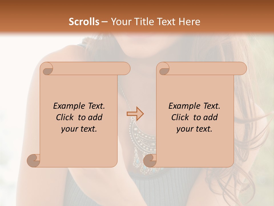 Wireless Girl Carefree PowerPoint Template