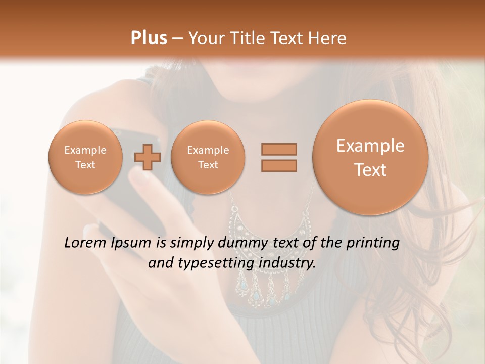 Wireless Girl Carefree PowerPoint Template