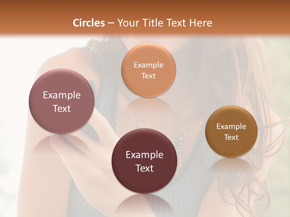 Wireless Girl Carefree PowerPoint Template