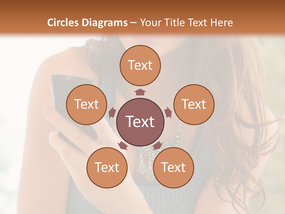 Wireless Girl Carefree PowerPoint Template