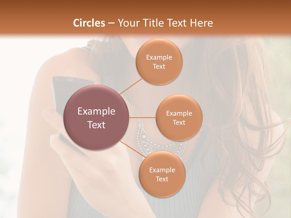 Wireless Girl Carefree PowerPoint Template