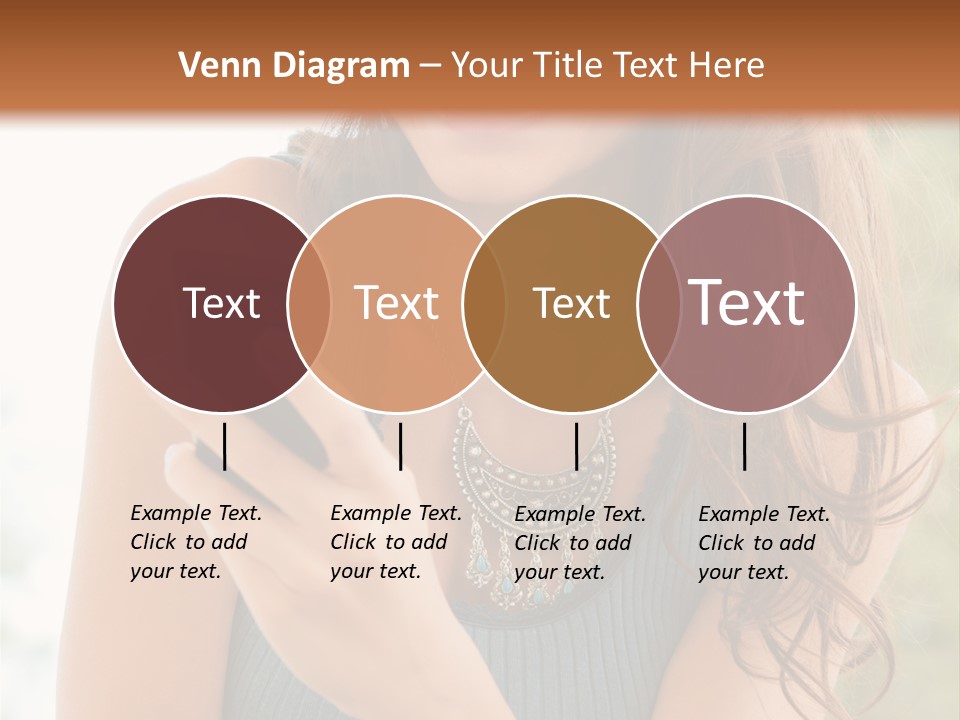 Wireless Girl Carefree PowerPoint Template