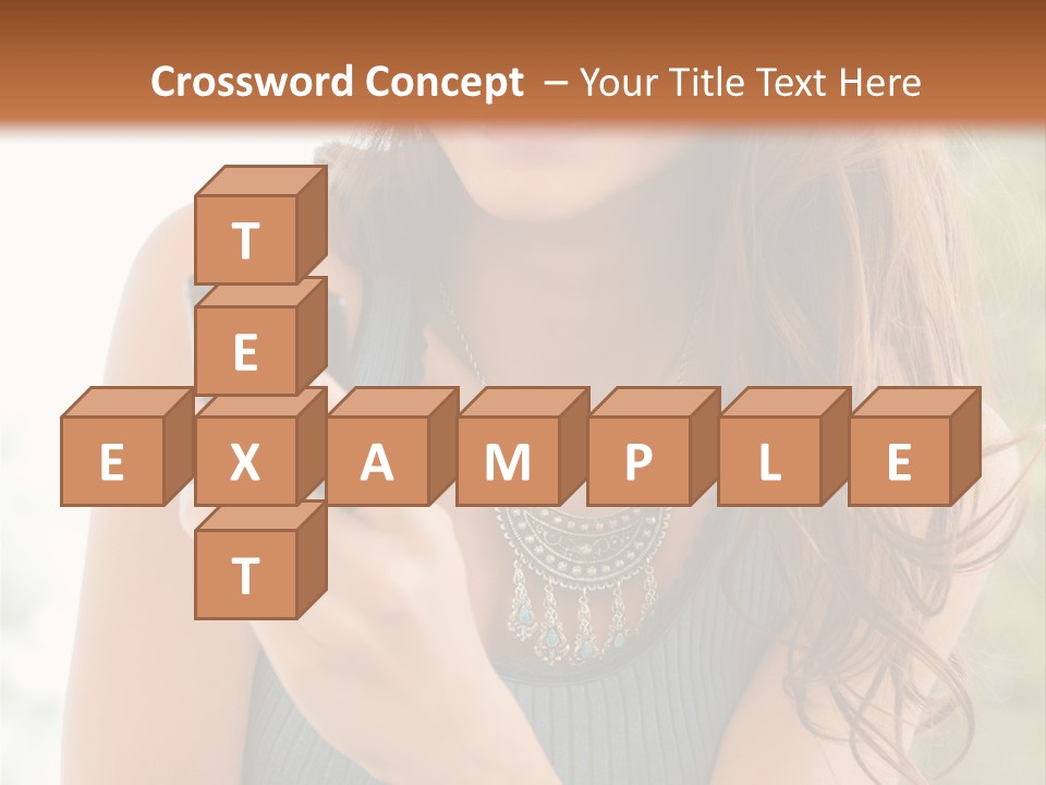 Wireless Girl Carefree PowerPoint Template