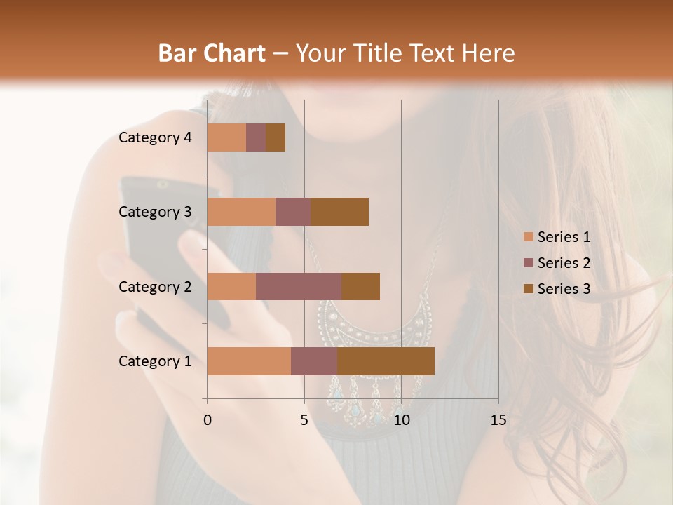 Wireless Girl Carefree PowerPoint Template