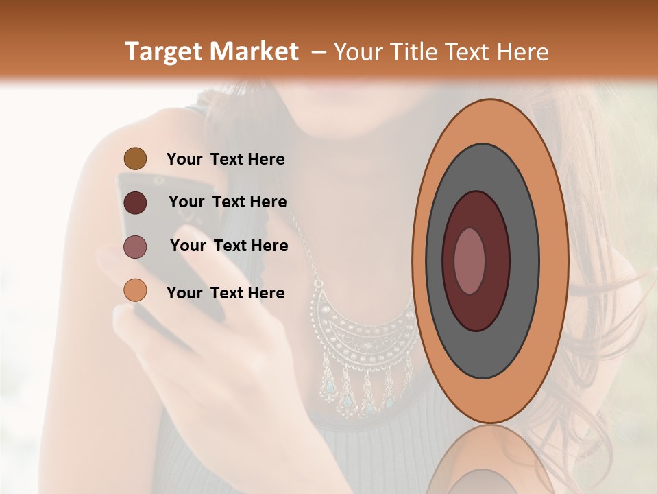 Wireless Girl Carefree PowerPoint Template