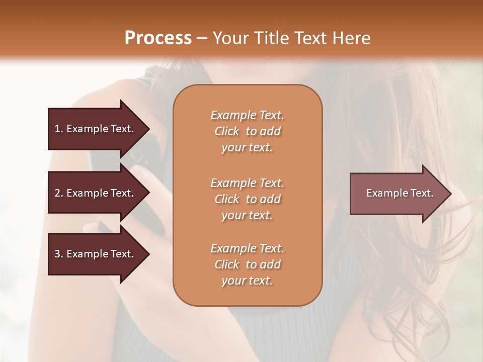 Wireless Girl Carefree PowerPoint Template