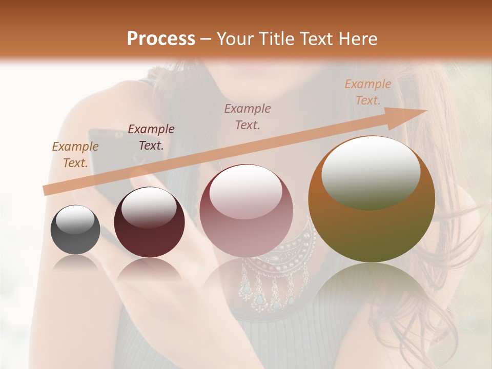 Wireless Girl Carefree PowerPoint Template