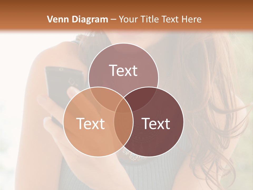 Wireless Girl Carefree PowerPoint Template