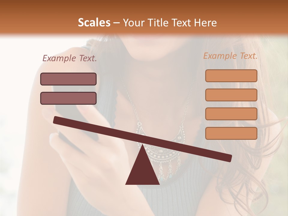Wireless Girl Carefree PowerPoint Template