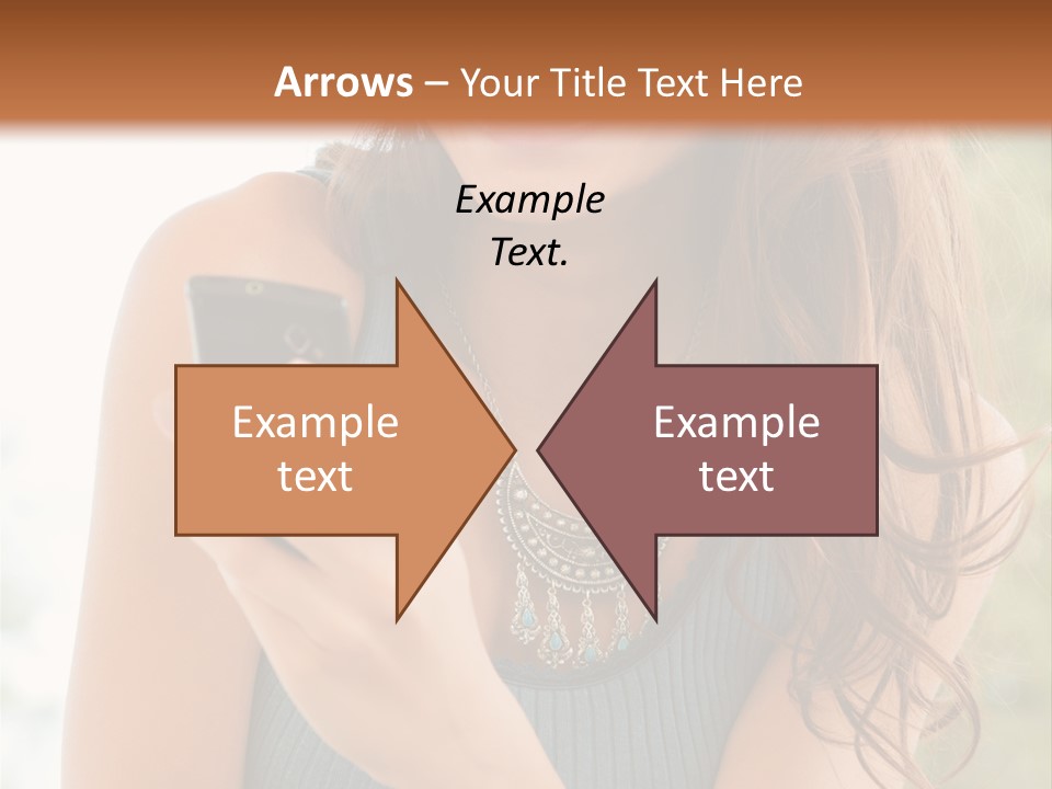 Wireless Girl Carefree PowerPoint Template