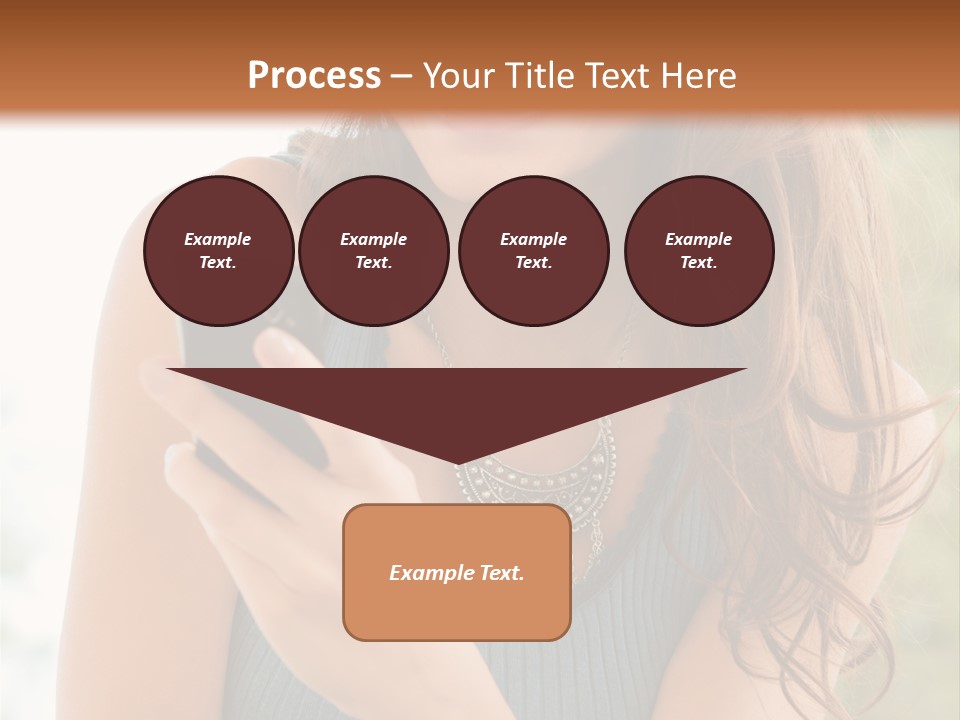 Wireless Girl Carefree PowerPoint Template