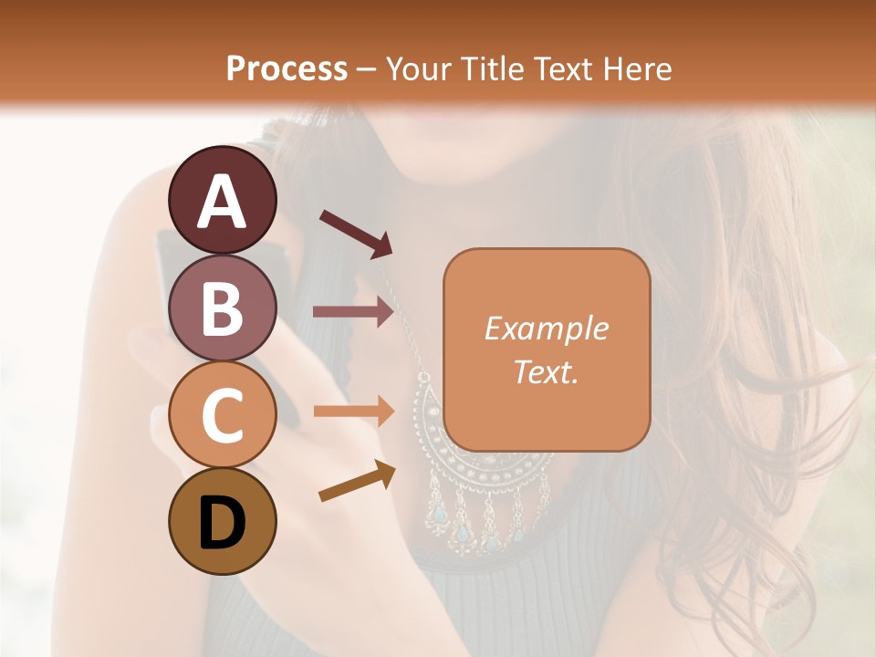 Wireless Girl Carefree PowerPoint Template