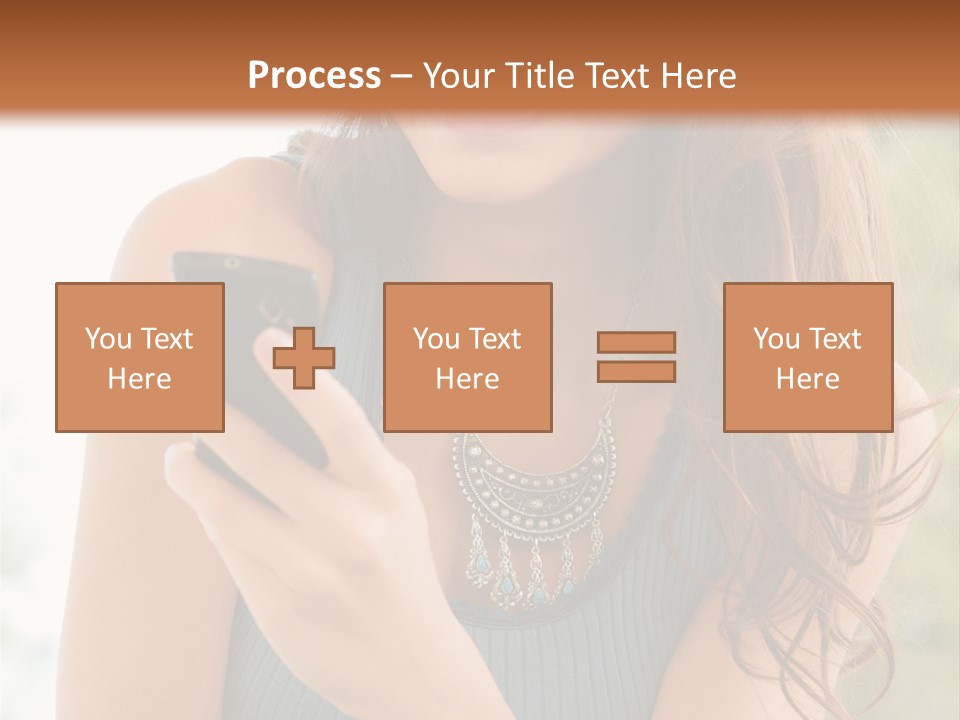 Wireless Girl Carefree PowerPoint Template